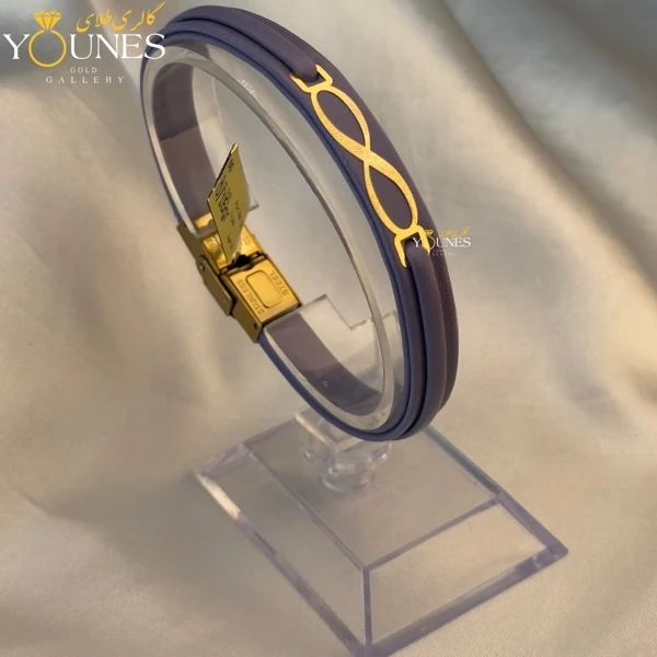 دستبند طلا زنانه چرم بینهایت L115